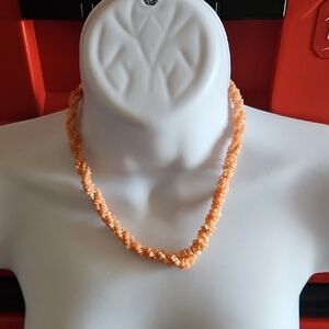 Elegant Orange Coral Necklace
